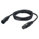 Cablu audio balansat XLR tata - XLR mama, 3 pini, 10 m, DAP Audio FL-0110-10m