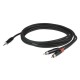 Cablu audio Jack 3.5 stereo la 2 RCA tata DAP Audio FLX-30150-1.5m