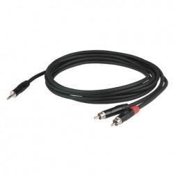 Cablu audio Jack 3.5 stereo la 2 RCA tata DAP Audio FLX-30150-1.5m