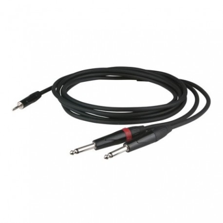 Cablu audio Jack 3.5 stereo la 2 Jack 6.3 mono DAP Audio FLX-31150-1.5m