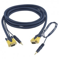 Cablu conector VGA + Audio la VGA + Audio ,3 m , DMT FV-363-3m