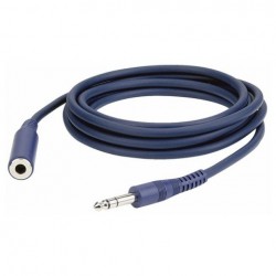 Cablu audio balansat Jack 6.3 tata stereo la Jack 6.3 mama stereo , 6 m , DAP Audio FL-406-6m