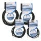 Cablu audio nebalansat Jack 6.3 mono la Jack 6.3 mono Black, 1.5 m X-type , DAP-Audio FLX-05150-1.5m
