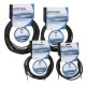 Cablu audio nebalansat Jack mono la Jack mono Black, 6 m X-type , DAP-Audio FLX-056-6m