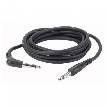 Cablu audio nebalansat Jack 6.3 mono la Jack 6.3 mono 90° Black , 3 m , DAP-Audio FL-103-3m