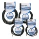 Cablu audio nebalansat Jack 6.3 mono la Jack 6.3 mono Black , 3 m , DAP-Audio FLX-053-3m