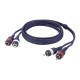 Cablu audio 2 RCA tata la 2 RCA mama, 0.75m , DAP Audio FL-2775-0.75m