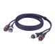 Cablu audio 2 RCA tata la 2 RCA mama, 1,5 m , DAP-Audio FL-27150-1.5m