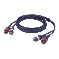Cablu audio 2 RCA tata la 2 RCA mama, 6 m , DAP-Audio FL-276-6m