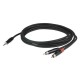 Cablu audio Jack 3.5 stereo la 2 RCA tata, 3 m , DAP-Audio FLX-303-3m