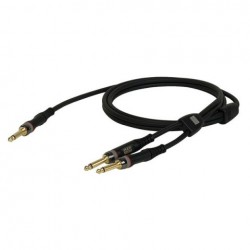 Cablu audio Jack 6.3 mono la 2 Jack 6.3 mono, 0.75 m, DAP-Audio XGL-2175-0.75m