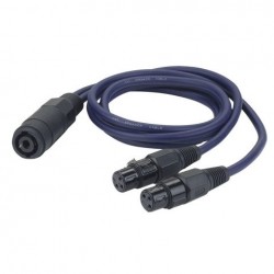 Cablu audio Speaker mama la 2 XLR mama 3 pini, 2 x 1.5mm2, 1.5 m, DAP-Audio FS-11150-1.5m
