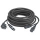 Cablu combi Schuko/XLR mama la IEC/XLR tata, 15 m Audio / Power, Black jacket, DAP-Audio FP-0815B-15m