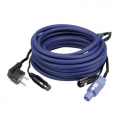 Cablu combi Schuko/XLR mama la Powercon/XLR tata, 10 m Audio / Power, DAP-Audio FP-1010-10m
