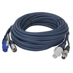 Cablu combi Powercon/XLR mama la Powercon/XLR tata, 1.5m , DAP-Audio 90901-1.5m