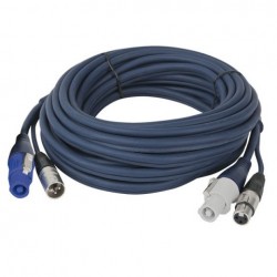 Cablu combi Powercon/XLR mama la Powercon/XLR tata, 3 m , DAP-Audio 90902-3m