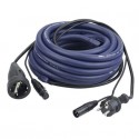 Cablu combi Schuko/XLR tata la Schuko/XLR mama, 3 m DMX / Power, DAP-Audio FP-053-3m