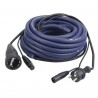 Cablu combi Schuko/XLR tata la Schuko/XLR mama, 20 m DMX / Power, DAP-Audio FP-0520-20m