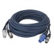 Cablu combi Powercon/XLR tata la Powercon/XLR mama, 0.75 m DMX / Power, Showtec 90480-0.75m