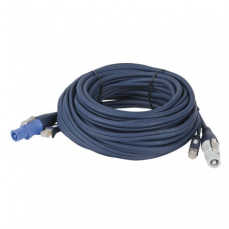 Cablu combi Powercon/RJ45 la Powercon/RJ45, 10 m Data / Power, Showtec 90489-10m