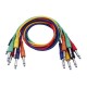 Set 6 cabluri Jack 6.3 mono la Jack 6.3 mono, 1.30 m, DAP-Audio FL-1190-1.30m