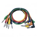 Set 6 cabluri Jack 6.3 stereo la Jack 6.3 90°, 0.30 m , DAP-Audio FL-1530-0.30m