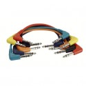 Set 6 cabluri Jack 6.3 90° stereo la Jack 6.3 90° stereo, 1.30 m , DAP-Audio FL-4290-1.30m