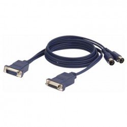 Cablu VGA mama/VGA tata la 2 DIN tata, 1.5 m DAP-Audio FC-07150-1.5m