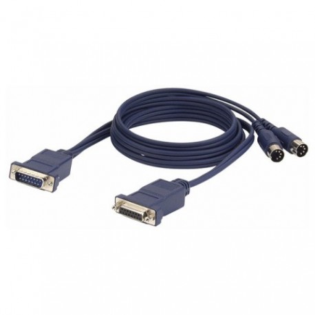 Cablu VGA mama/VGA tata la 2 DIN tata, 1.5 m DAP-Audio FC-07150-1.5m