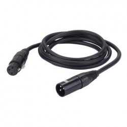Cablu DMX XLR tata la XLR mama, 3 pini, 10 m, DAP-Audio FL-0910-10m