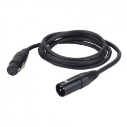 Cablu DMX XLR tata la XLR mama, 3 pini, 15 m, DAP-Audio FL-0915-15m