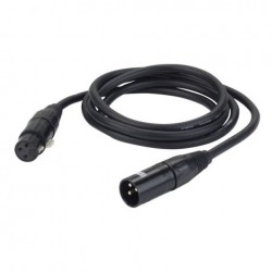 Cablu DMX XLR tata la XLR mama, 3 pini, 20 m, DAP-Audio FL-0920-20m