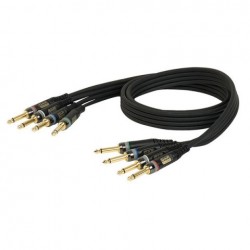 Cablu multicore 4 Jack 6.3 mono la 4 Jack 6.3 mono, 1.5 m, DAP-Audio XGL-26150-1.5m