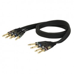 Cablu multicore 4 Jack 6.3 mono la 4 Jack 6.3 mono, 0.75 m, DAP-Audio XGL-2675-0.75m