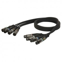 Cablu multicore 4 XLR tata la 4 XLR mama, 6 m, DAP-Audio XGL-306-6m
