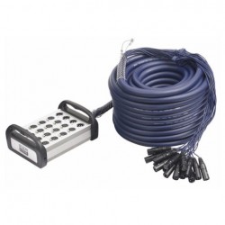 Cablu multicore 16 XLR tata 3 pini la XLR 16 mama/4 tata, 30 m, DAP-Audio D-950230-30m