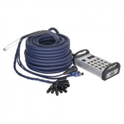 Cablu multicore 12 XLR mama/Powercon/2 SPEAKON tata la 4 XLR tata/Schuko mama/2 SPEAKON mama,DAP-Audio D-951630-30m