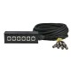 Cablu multicore Cobra 6 XLR tata la 6 XLR mama, 3 pini, 10 m black, DAP-Audio D-951510-10m
