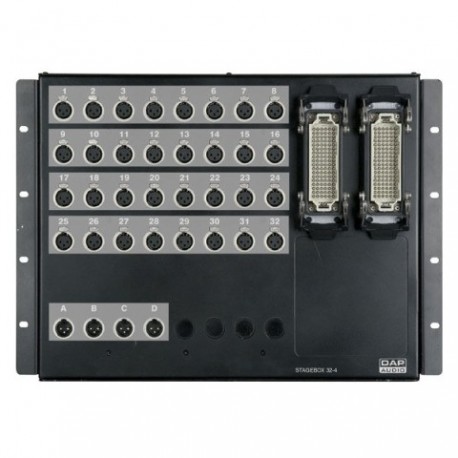 Stagebox 32 XLR mama, 4 XLR tata,Ilme Multi connectors,DAP-Audio D-9620.