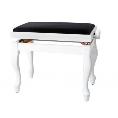 Scaun alb mat pentru pian, GEWA SCAUN PIAN DELUXE CLASSIC ALB MAT VE2 (130.340)