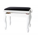 Scaun alb mat pentru pian, GEWA SCAUN PIAN DELUXE CLASSIC ALB MAT VE2 (130.340)
