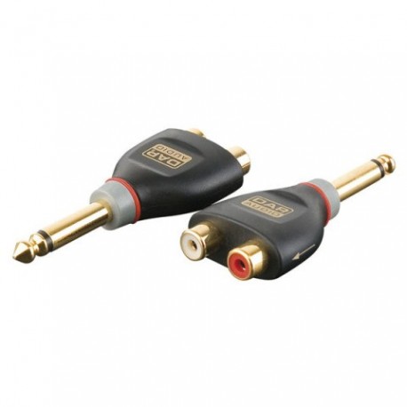 Adaptor Jack 6.3mm mono tata la 2 x RCA mama, DAP-Audio XGA-19