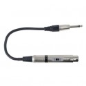Adaptor Jack 6.3mm 50 kilo-Ohm tata la XLR mama 600 Ohm, DAP-Audio FLA-01