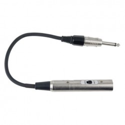Adaptor Jack 6.3mm 50 kilo-Ohm tata la XLR tata 600 Ohm, DAP-Audio FLA-02