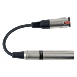 Adaptor Jack 6.3mm 50 kilo-Ohm la XLR tata 600 Ohm, DAP-Audio FLA-04