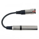 Adaptor Jack 6.3mm 50 kilo-Ohm la XLR tata 600 Ohm, DAP-Audio FLA-04