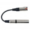 Adaptor Jack 6.3mm 50 kilo-Ohm la XLR tata 600 Ohm, DAP-Audio FLA-04