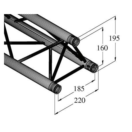 Grinda Alutruss DECOLOCK DQ3-500 3-Way Cross Beam