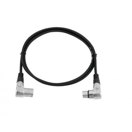 Cablu XLR Omnitronic XLR cable 3pin 1.5m 90° bk