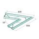 Truss BISYSTEM din 2 puncte 60° orizontal 800x800 mm, Alutruss PH-20